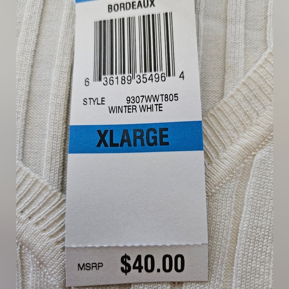 NWT - Silk Blend Style&Co. Winter White Jersey - Size XL - Picture 4 of 9